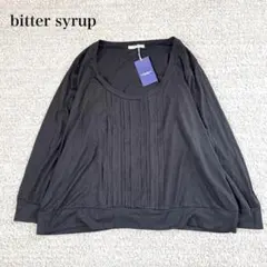 新品タグ付き ビターシロップ プリーツカットソー Uネック レース 透かし編みのサムネイル