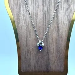 アメジスト ドロップが揺れるシンプルネックレス