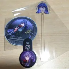 ヒプマイ 神宮寺寂雷 お顔マドラー＆コースター＆ストロータグ コラボカフェ