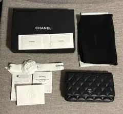 【美品】CHANEL經典鏈條錢包 魚子醬皮革