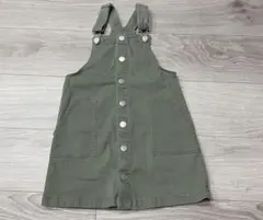 H&M オリーブグリーン ジャンバースカート