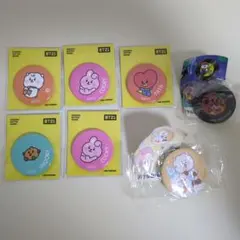 BT21 缶バッジセット 6個、ステッカー1枚　公式