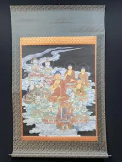 【5228】 十三佛来迎図 仏画 肉筆 絹本 掛軸 日本画 縁起物のサムネイル