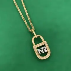 美品‼️【NINARICCI】ロックモチーフ ネックレス GP NRロゴ