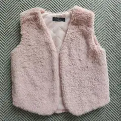 《お値下げしました》 Sample teat ピンクファーベスト