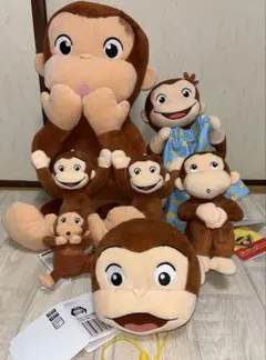 おさるのジョージ ぬいぐるみ　7点セット
