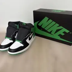 Nike Air Jordan 1 Black and Lucky Green