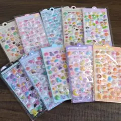 3D立体 ぷっくりシール 10枚セット