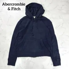アバクロンビー＆フィッチ　パーカー　ネイビー　S 紺　綿混　カジュアル　シンプル