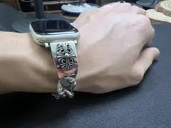 ★JUE　Apple Watch　シルバー細身ミリタリー　16.5cm　刻印有り