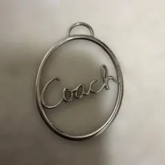 COACH コーチ　サークルロゴ キーホルダー　シルバー