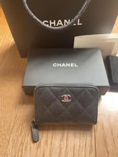 CHANEL シャネル　マトラッセ　キャビアスキン　コインパース　カードケース