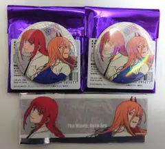 チェンソーマン タワーレコード マキマ&パワー 缶バッジ2種 クリアしおりセット