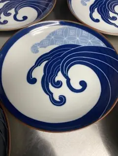 波柄　青　皿　取り皿