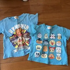 アンパンマン Tシャツ 2枚セット 水色