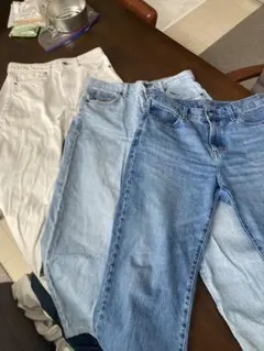 新品同様現行品ユニクロJWA GUh&mデニムパンツ 3点セット