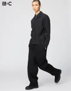 UNIQLO C スウェットワイドパンツ　ブラック