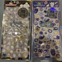 光るジュエルプチドロップシール2点