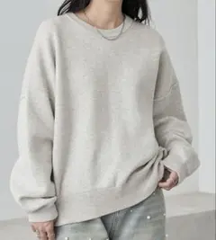 ウォッシャブルスウェットライクビッグニット