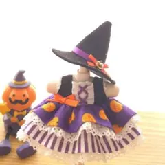 ハロウィン♪かぼちゃとしましまワンピース♡女の子サイズ♡