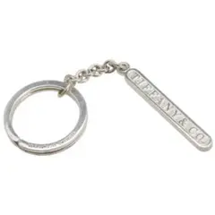 ティファニー TIFFANY&CO ロゴ バー キーリング キーホルダー SV