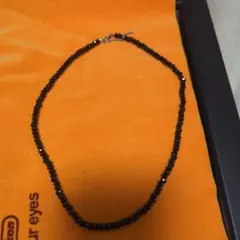 黒の石ネックレス 約45cm