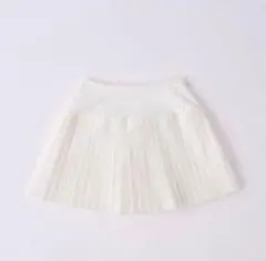 NICE CLAUP プリーツスカート ミニ ホワイト