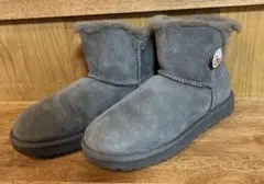 UGG アグMINI BAILEY BUTTON BLING 24cm グレー