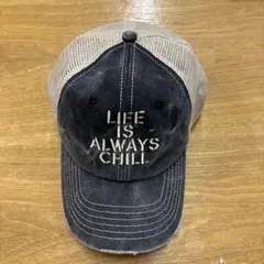 メッシュキャップ LIFE IS ALWAYS CHILL - メルカリ