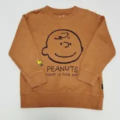 n.o.u.sノウズ 120cm チャーリーブラウン トレーナー 茶色 子供服