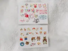 平成レトロ 当時物 シール ハムちゃんずワールド こうさぎ ハムスター キラキラ