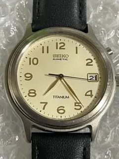 SEIKO セイコーキネティック 5M42-0A30 稼働品 メンズ腕時計 Seiko Kinetic 5M42-0A30 Automatic Vintage Men's Watch For