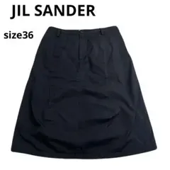 最高級　JIL SANDER シルクこん　シンプル フレアスカート ブラック系のサムネイル