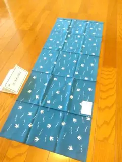 手ぬぐい　てぬぐい　青緑　つばめ　♥️　綿100％　和　日本　かまわぬ　布　生地のサムネイル