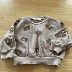 クマ柄 トレーナー 80