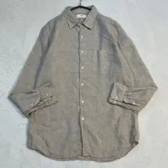UNIQLO/プレミアムリネンシャツ/オーバーシルエット/リネン100%/L