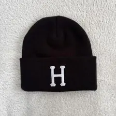 黒ニット帽　HUF