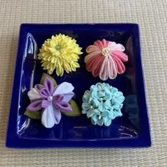 つまみ細工　和菓子の飾り物　ハンドメイド　お盆のお供え　玄関　床の間　神棚　飾物