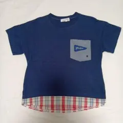 3can4on 半袖Tシャツ キッズ ネイビー 110cm[128]