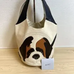 【希少】Kitamura キタムラ レザー バッグ セントバーナード 犬　本革