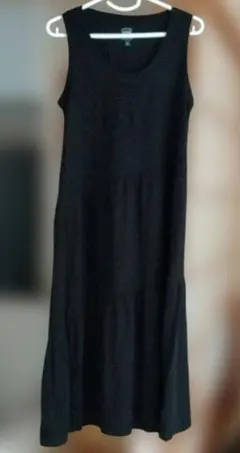 GAP ノースリーブ ロングワンピース ブラック