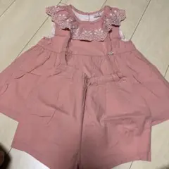 petit main ピンク フリルセットアップ 110cm