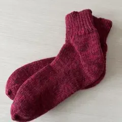 手編み靴下　105 ウール100%