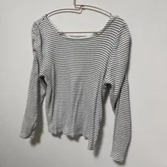 ロペピクニック⭐︎白黒ストライプ 長袖カットソー