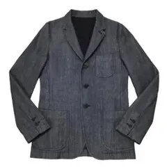 A.P.C. アーペーセー ヘリンボーンブラックデニムテーラードジャケット S