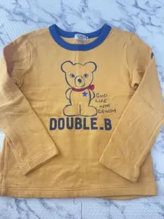 DOUBLE.B クマイラスト 長袖カットソー 110