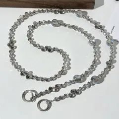 クリアビーズ スマホショルダーストラップ全長約120cm