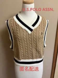【U.S.POLO ASSN】ワイドケーブルニットベストのサムネイル