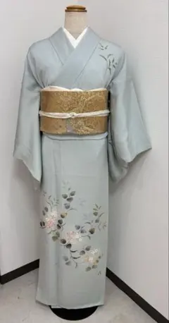 訪問着セット  作家物  仕付け付き リサイクル着物 付下げ訪問着 中古 正絹 未使用品 仕立て上がり 加賀