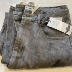 【新品未使用】OPEN ARMS タイダイ柄 ワイドパンツ グレー　タグ付き　L